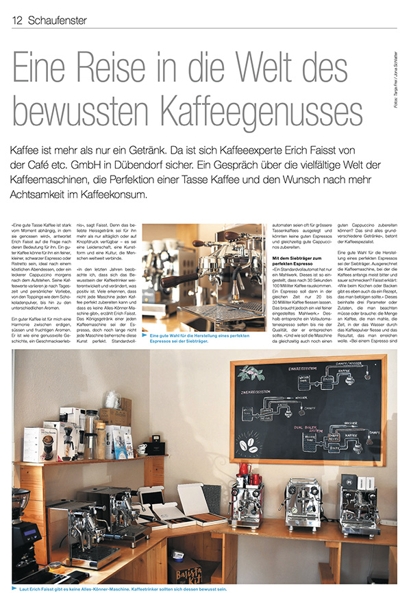 Weihnachtsapero bei cafeetc. am 18. Dezember 2021 mit Röstmeister Stefan Forrer als Barista.